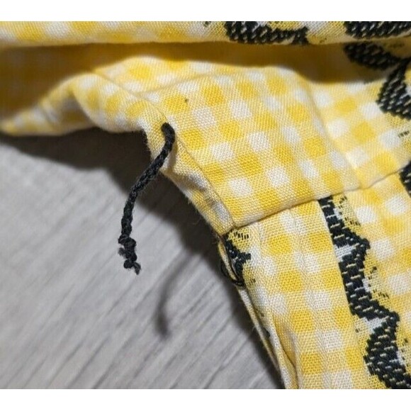 Vintage Ilene Ricky 1950s 1960s Party Dress Full Yellow Gingham Sleeveless - Picture 5 of 13